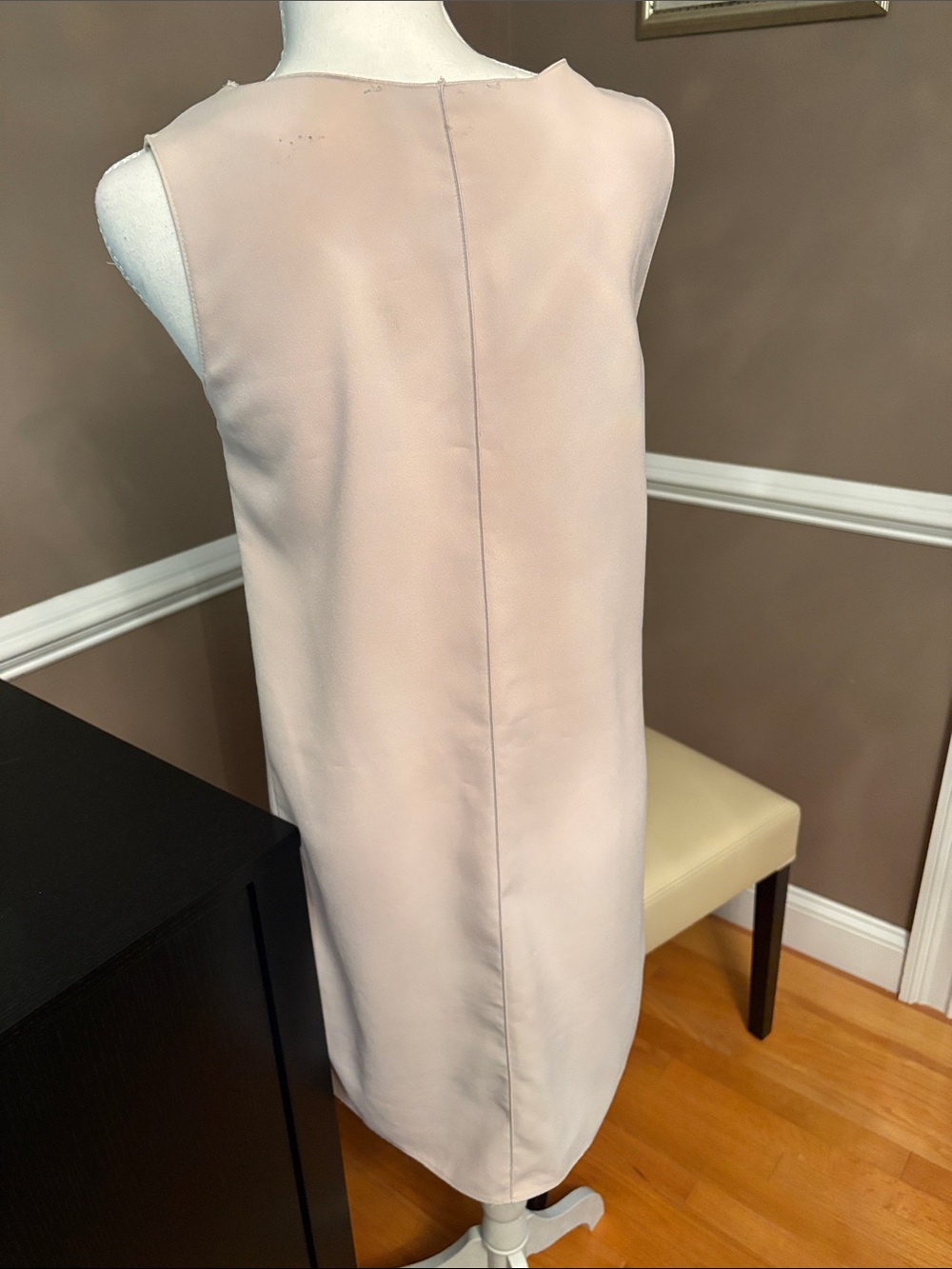 Zara Pale Blush V-Neck Mini Dress - Picture 3 of 6